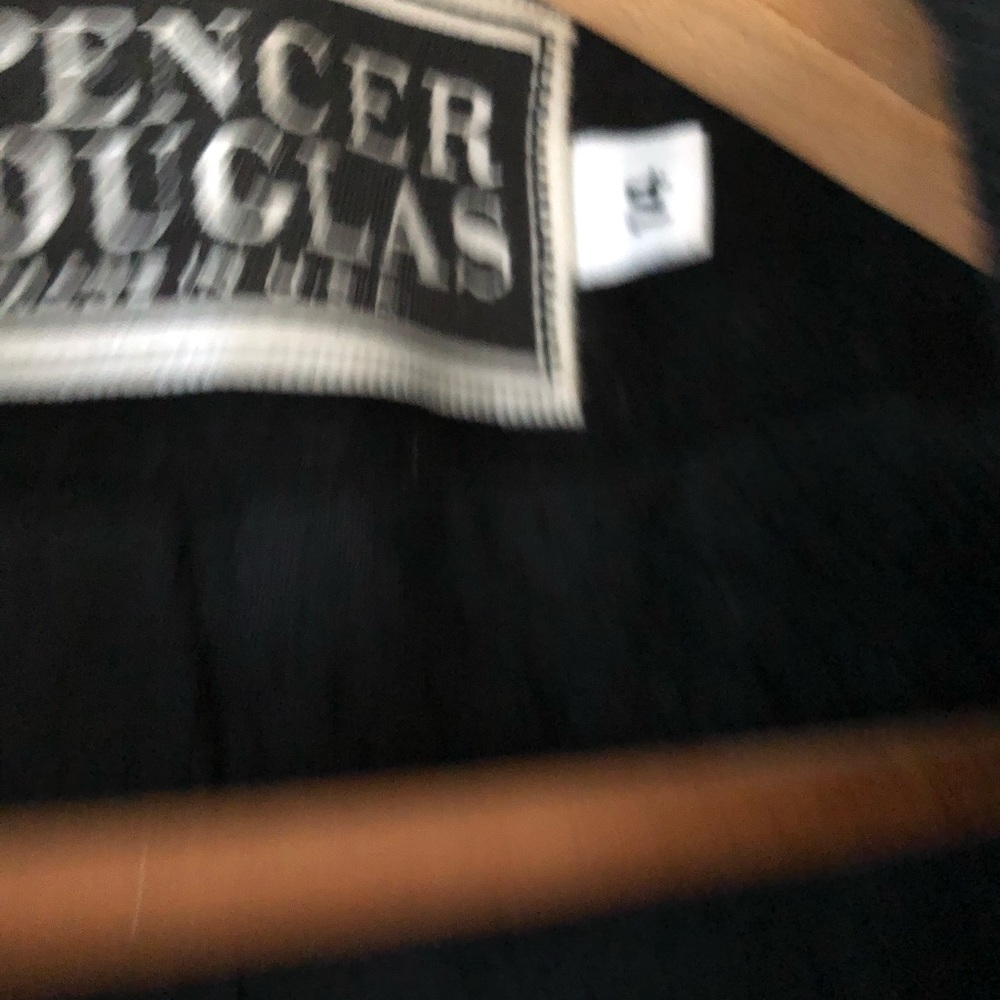 SPENCER DOUGLAS FORSTMANN WOOL BLND BLCK W/BRWN COLLAR & CUFFS USA MADE - Picture 7 of 13